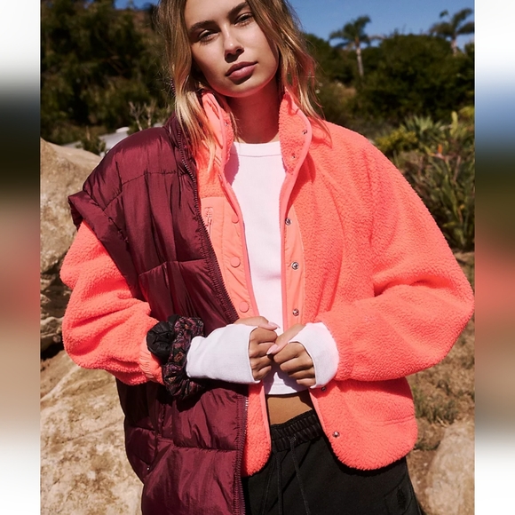 NWT Women's FREE PEOPLE Movement Sherpa Fleece Jacket - Picture 5 of 9